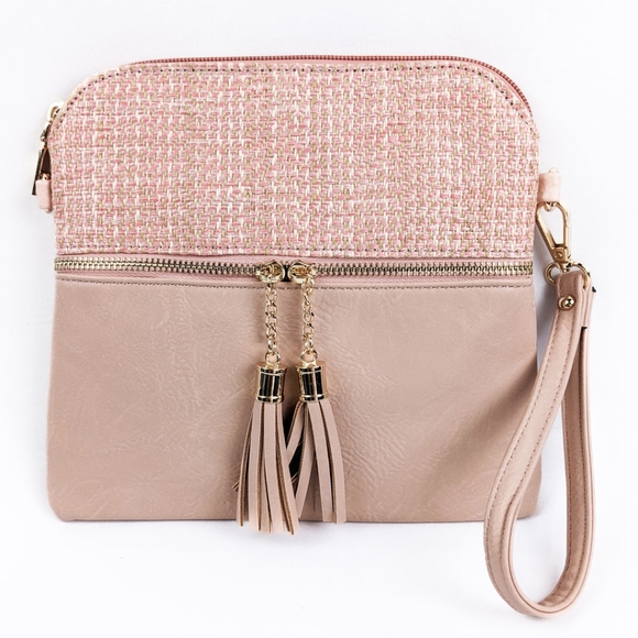 NWT Jen & Co. Tara Arrowhead Crossbody, Pink - Picture 3 of 6